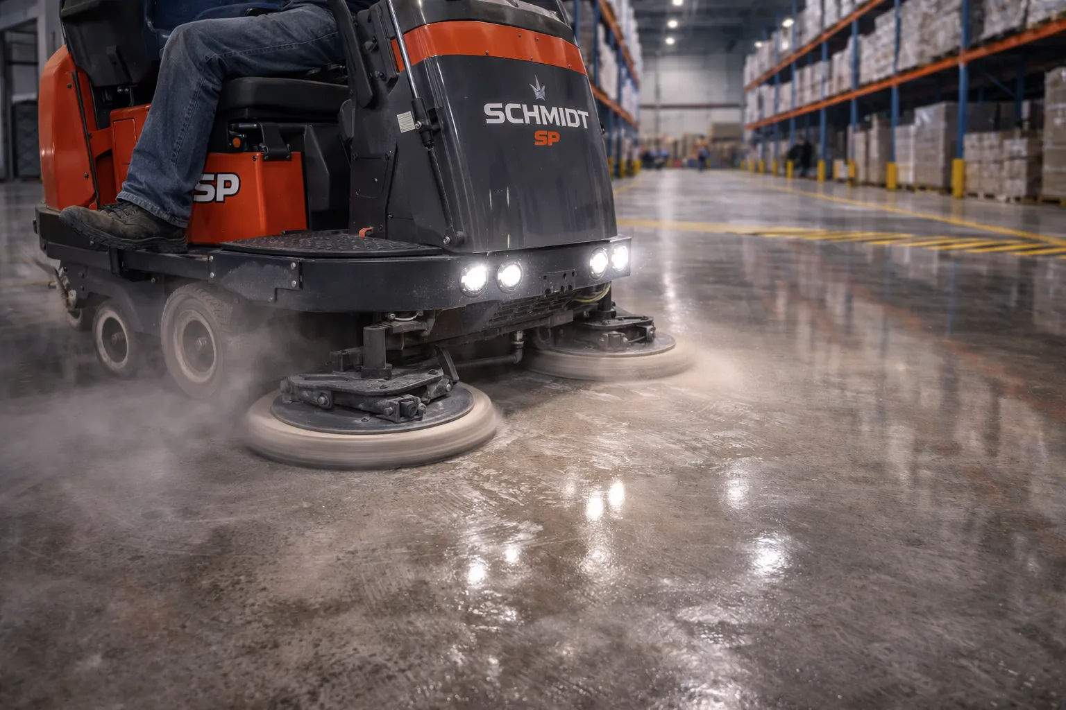 Industrial floor in a warehouse complex