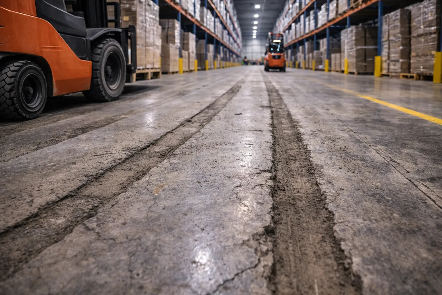 Wear in equipment traffic zones
