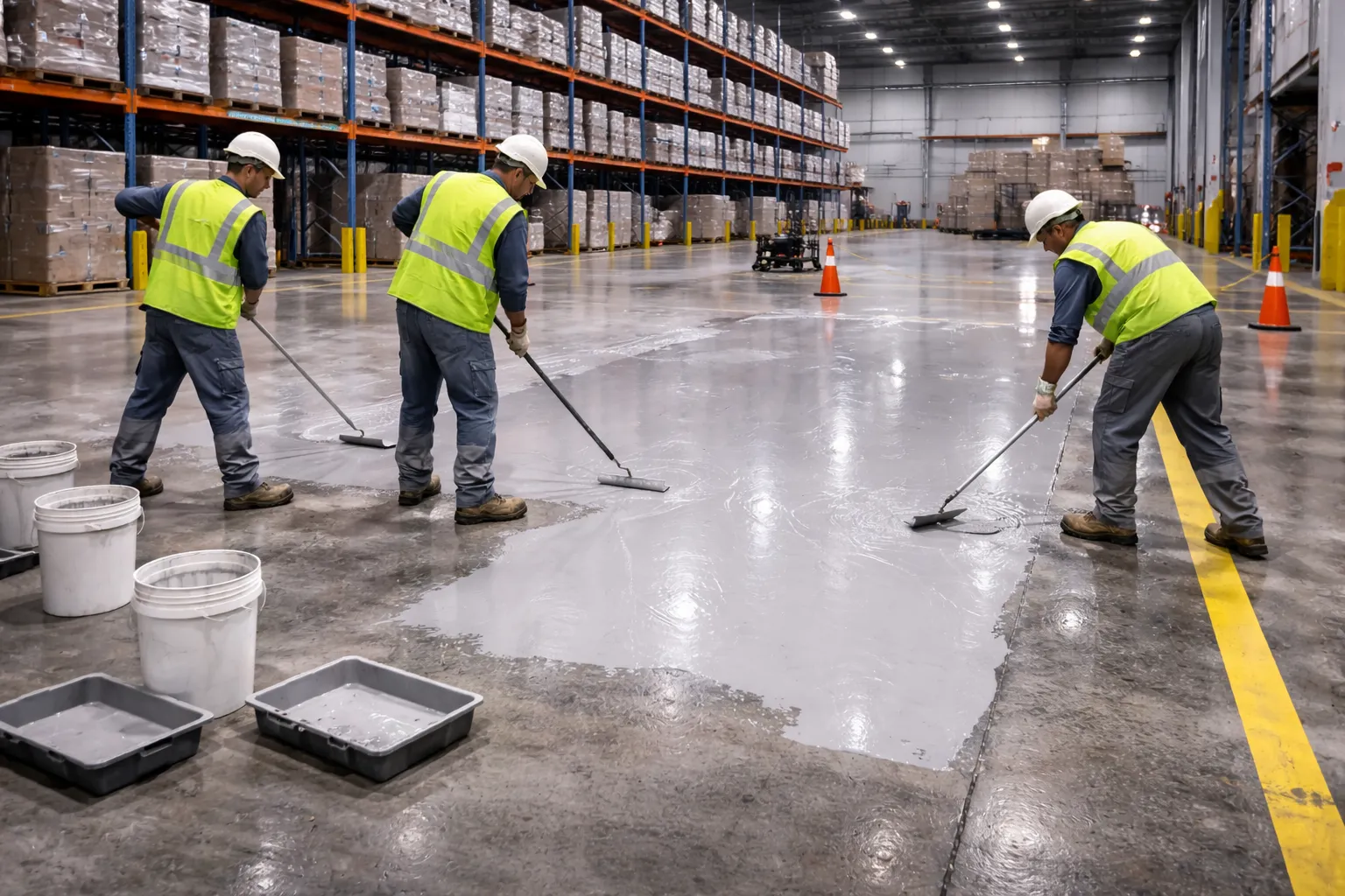 Logistics center: equipment traffic zones